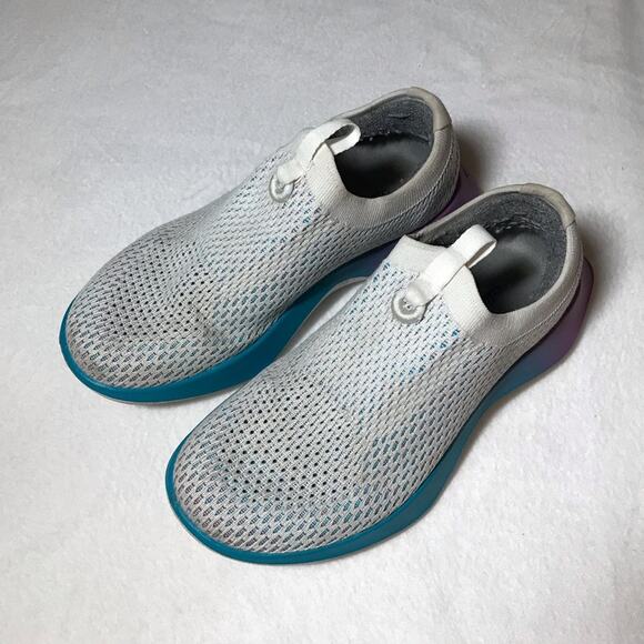 Allbirds tree dasher white purple blue sneakers w6 running slip on washable - Picture 1 of 11